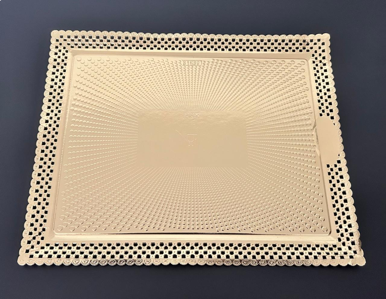 Bandeja Rectangular Oro 31x39