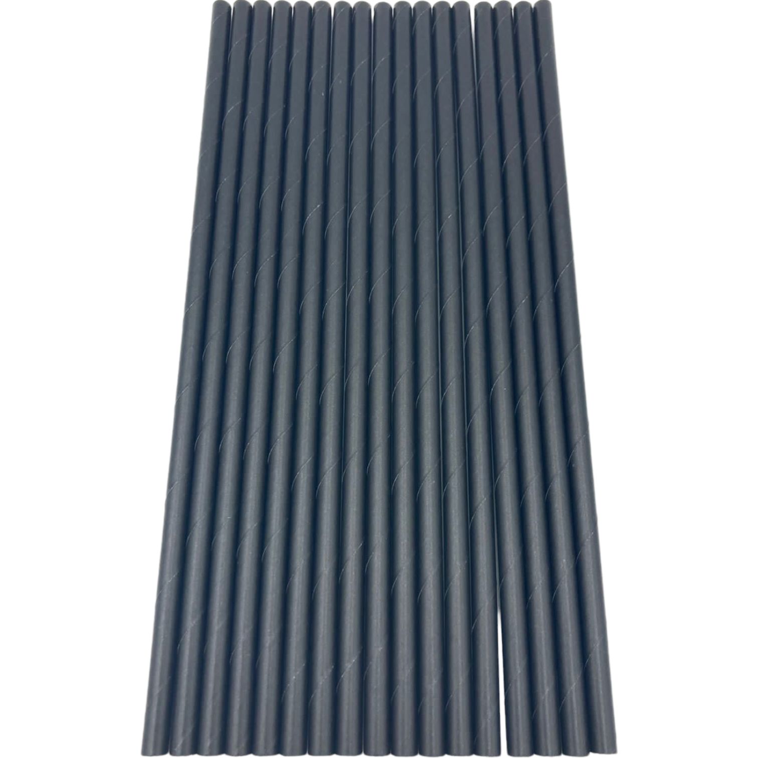 Bombilla Papel Negra X200