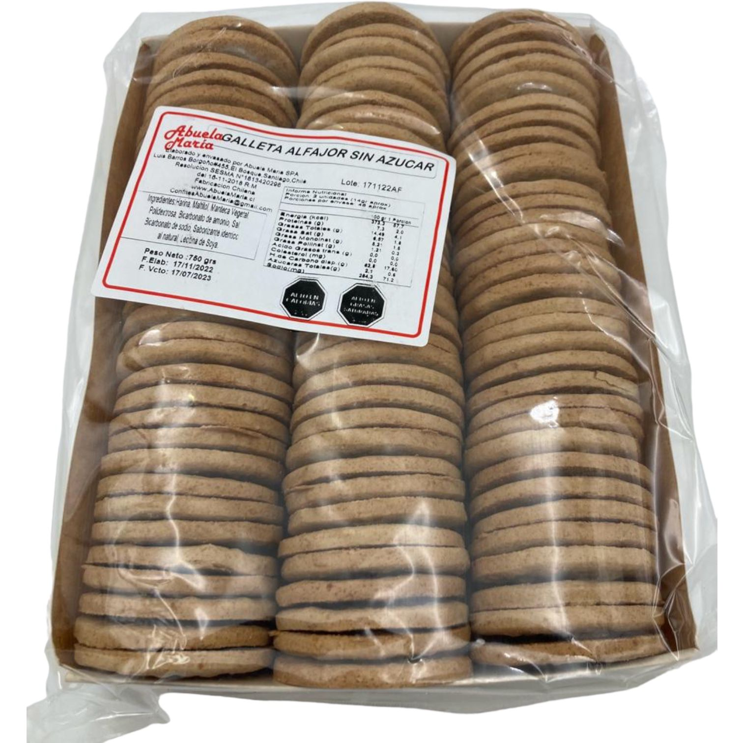 Galleta Alfajor Sin Azucar